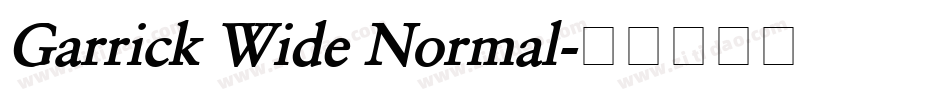 Garrick Wide Normal字体转换
